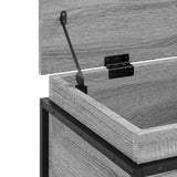 Opbergbox met deksel 80x40x51,5 cm bewerkt hout grijs sonoma - AllerleiShop