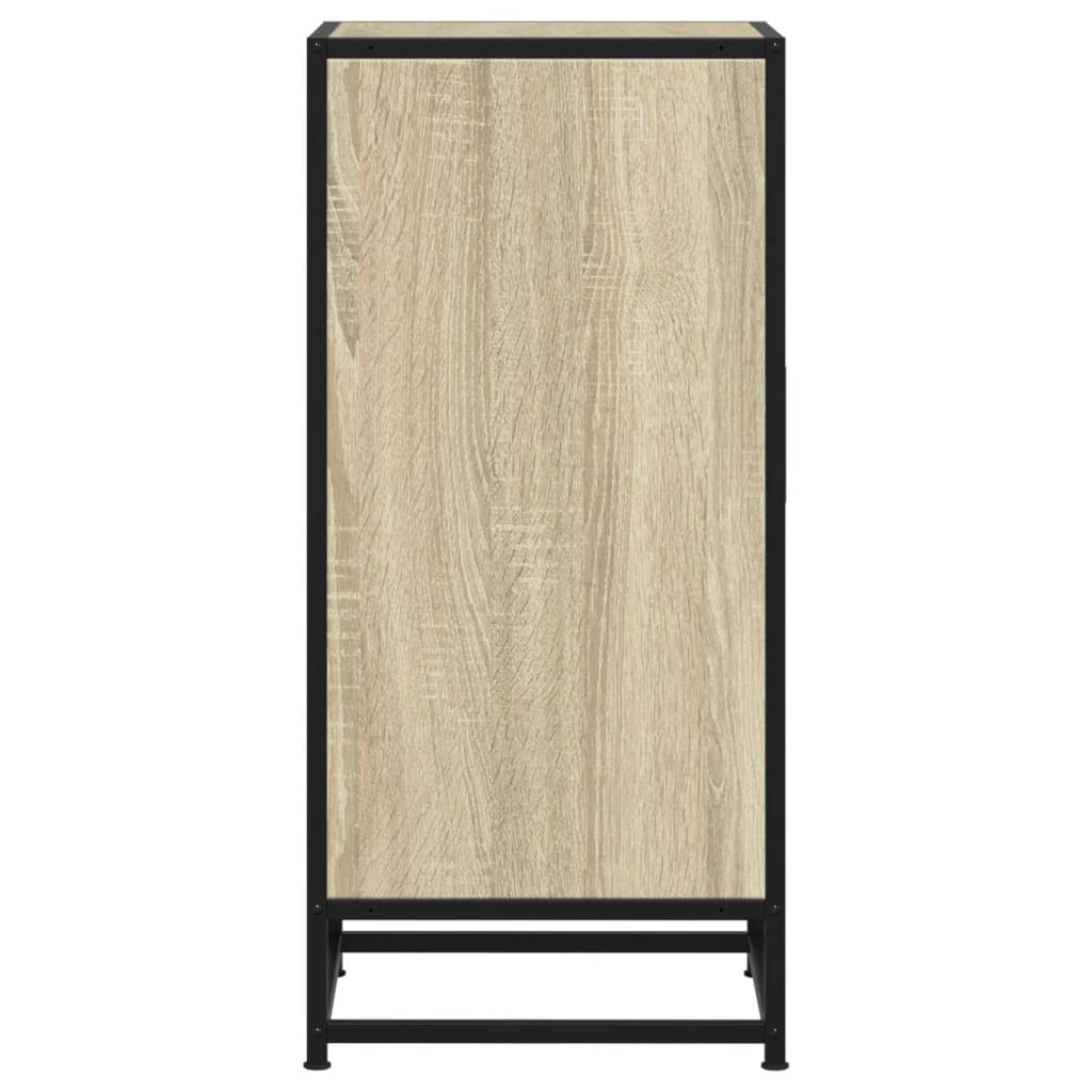 Dressoir 35,5x35x76 cm bewerkt hout en metaal sonoma eikenkleur - AllerleiShop