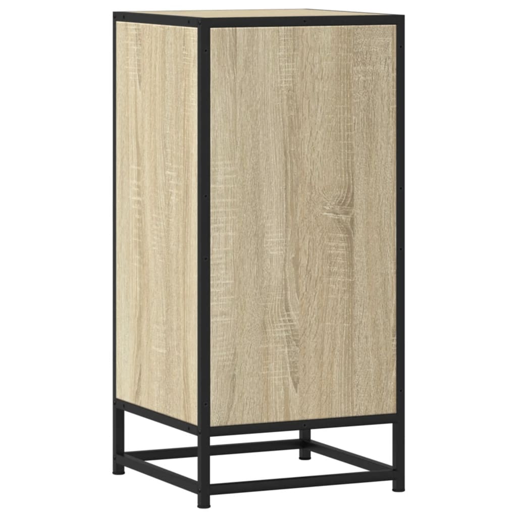 Dressoir 35,5x35x76 cm bewerkt hout en metaal sonoma eikenkleur - AllerleiShop