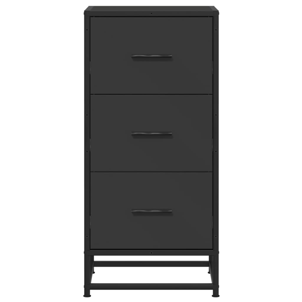 Dressoir 35,5x35x76 cm bewerkt hout en metaal zwart - AllerleiShop