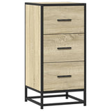 Dressoir 35,5x35x76 cm bewerkt hout en metaal sonoma eikenkleur - AllerleiShop