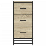 Dressoir 35,5x35x76 cm bewerkt hout en metaal sonoma eikenkleur - AllerleiShop