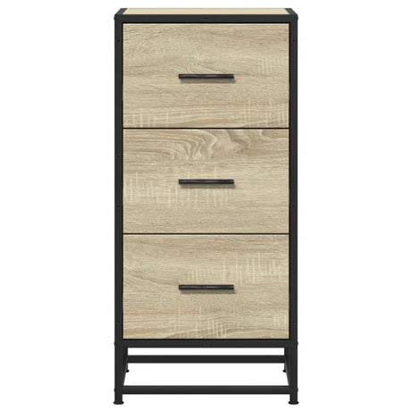 Dressoir 35,5x35x76 cm bewerkt hout en metaal sonoma eikenkleur - AllerleiShop