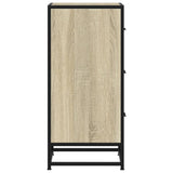 Dressoir 35,5x35x76 cm bewerkt hout en metaal sonoma eikenkleur - AllerleiShop