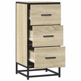 Dressoir 35,5x35x76 cm bewerkt hout en metaal sonoma eikenkleur - AllerleiShop