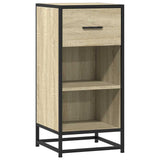 Dressoir 35,5x35x76 cm bewerkt hout en metaal sonoma eikenkleur - AllerleiShop