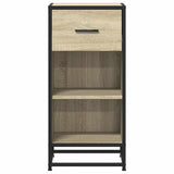 Dressoir 35,5x35x76 cm bewerkt hout en metaal sonoma eikenkleur - AllerleiShop