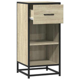 Dressoir 35,5x35x76 cm bewerkt hout en metaal sonoma eikenkleur - AllerleiShop