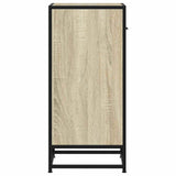 Dressoir 35,5x35x76 cm bewerkt hout en metaal sonoma eikenkleur - AllerleiShop