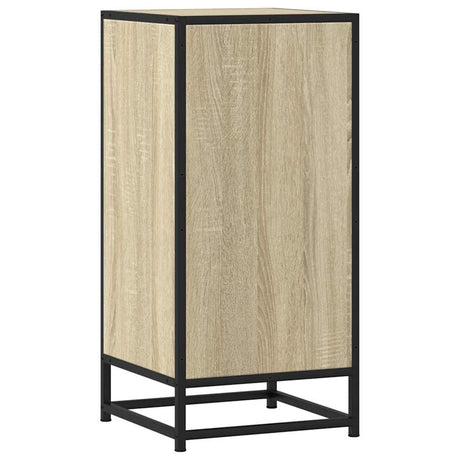 Dressoir 35,5x35x76 cm bewerkt hout en metaal sonoma eikenkleur - AllerleiShop