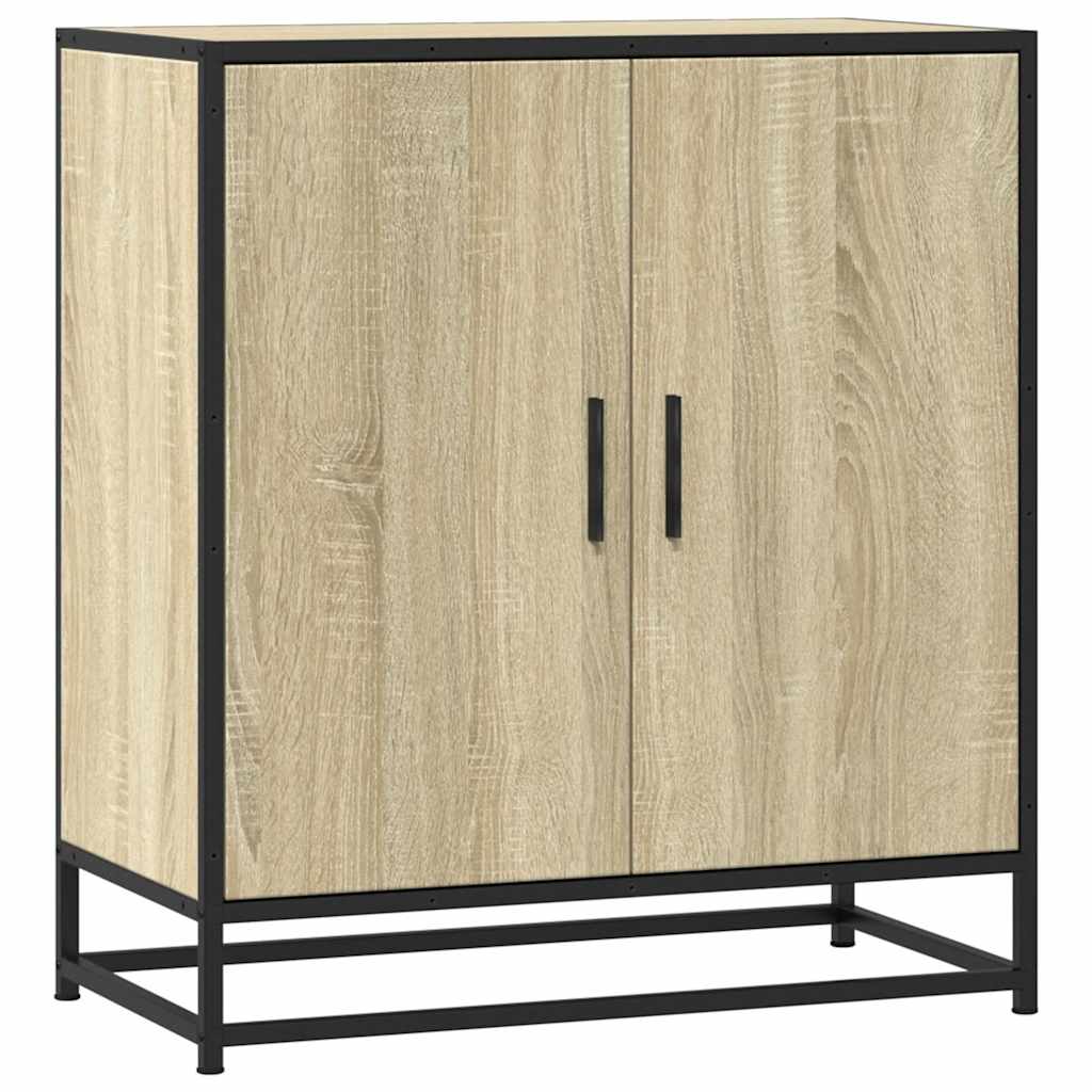 Dressoir 68x35x76 cm bewerkt hout en metaal sonoma eikenkleur - AllerleiShop