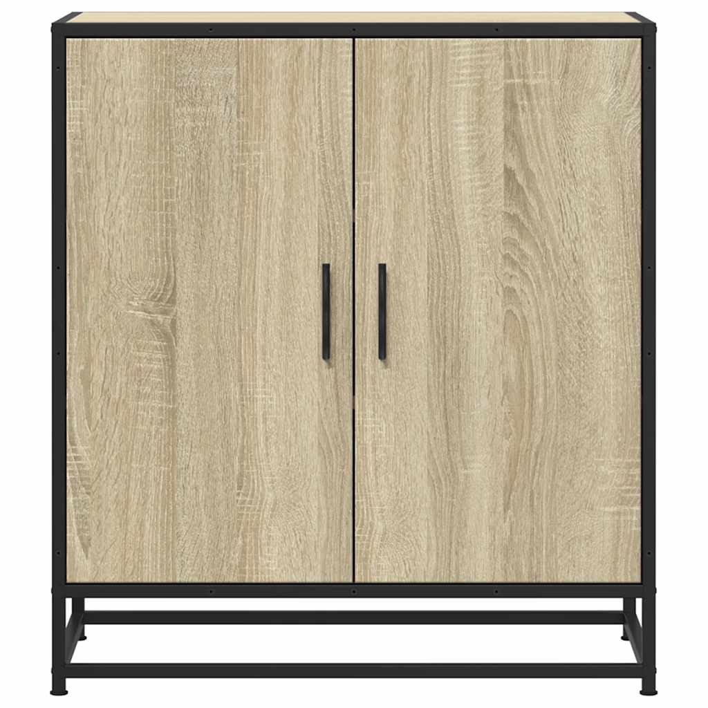 Dressoir 68x35x76 cm bewerkt hout en metaal sonoma eikenkleur - AllerleiShop