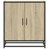 Dressoir 68x35x76 cm bewerkt hout en metaal sonoma eikenkleur - AllerleiShop