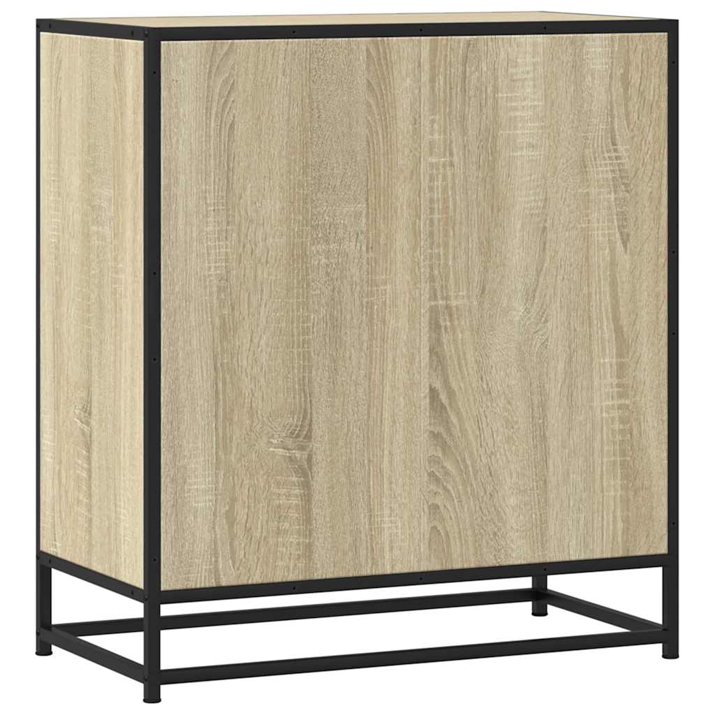 Dressoir 68x35x76 cm bewerkt hout en metaal sonoma eikenkleur - AllerleiShop