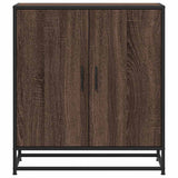 Dressoir 68x35x76 cm bewerkt hout en metaal bruin eikenkleur - AllerleiShop