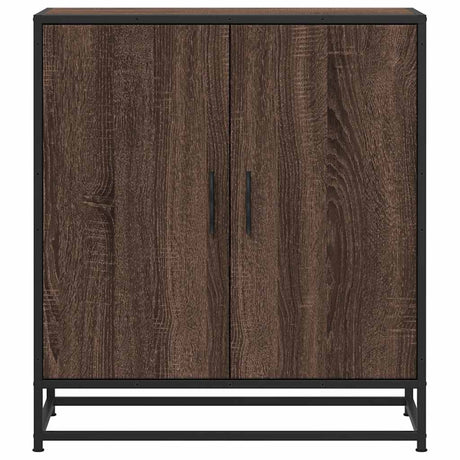 Dressoir 68x35x76 cm bewerkt hout en metaal bruin eikenkleur - AllerleiShop