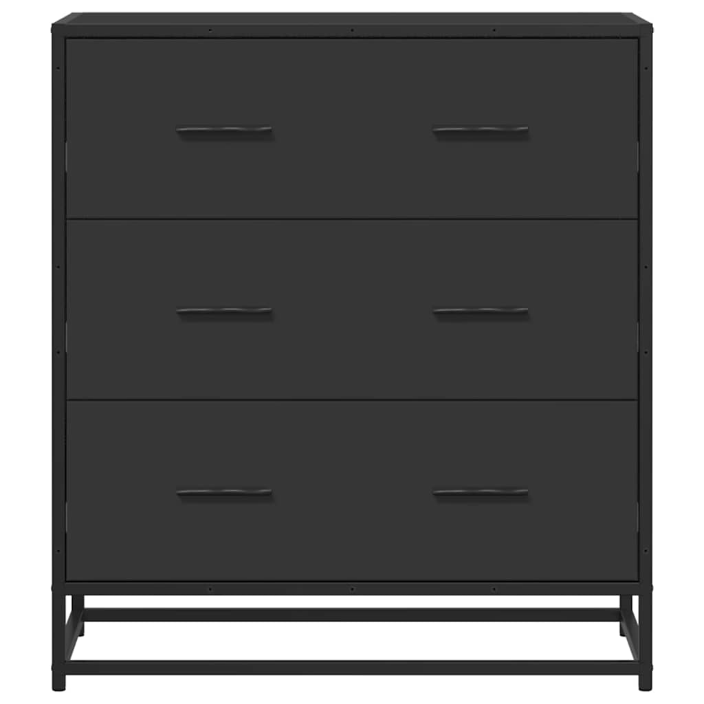 Dressoir 68x35x76 cm bewerkt hout en metaal zwart - AllerleiShop