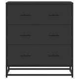 Dressoir 68x35x76 cm bewerkt hout en metaal zwart - AllerleiShop