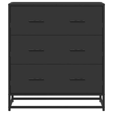 Dressoir 68x35x76 cm bewerkt hout en metaal zwart - AllerleiShop