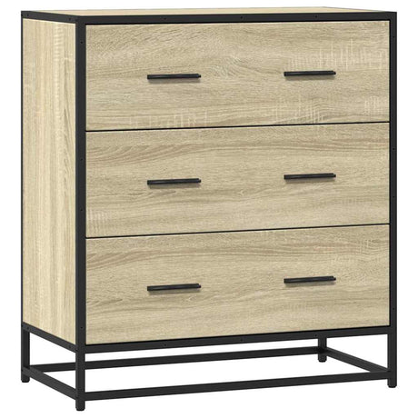 Dressoir 68x35x76 cm bewerkt hout en metaal sonoma eikenkleur - AllerleiShop