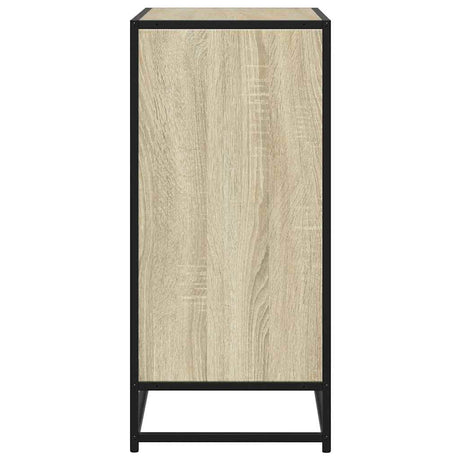 Dressoir 68x35x76 cm bewerkt hout en metaal sonoma eikenkleur - AllerleiShop