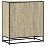 Dressoir 68x35x76 cm bewerkt hout en metaal sonoma eikenkleur - AllerleiShop