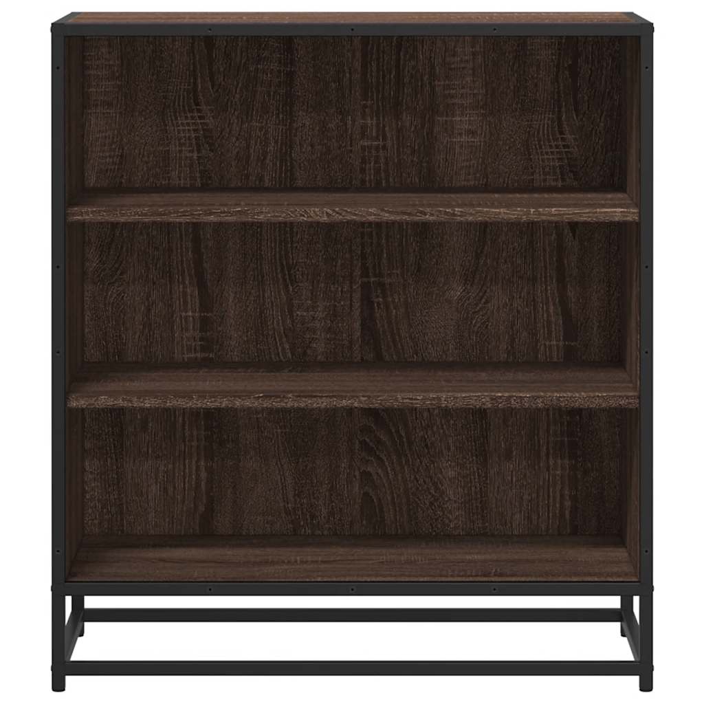 Dressoir 68x35x76 cm bewerkt hout en metaal bruin eikenkleur - AllerleiShop