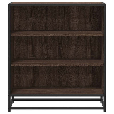 Dressoir 68x35x76 cm bewerkt hout en metaal bruin eikenkleur - AllerleiShop