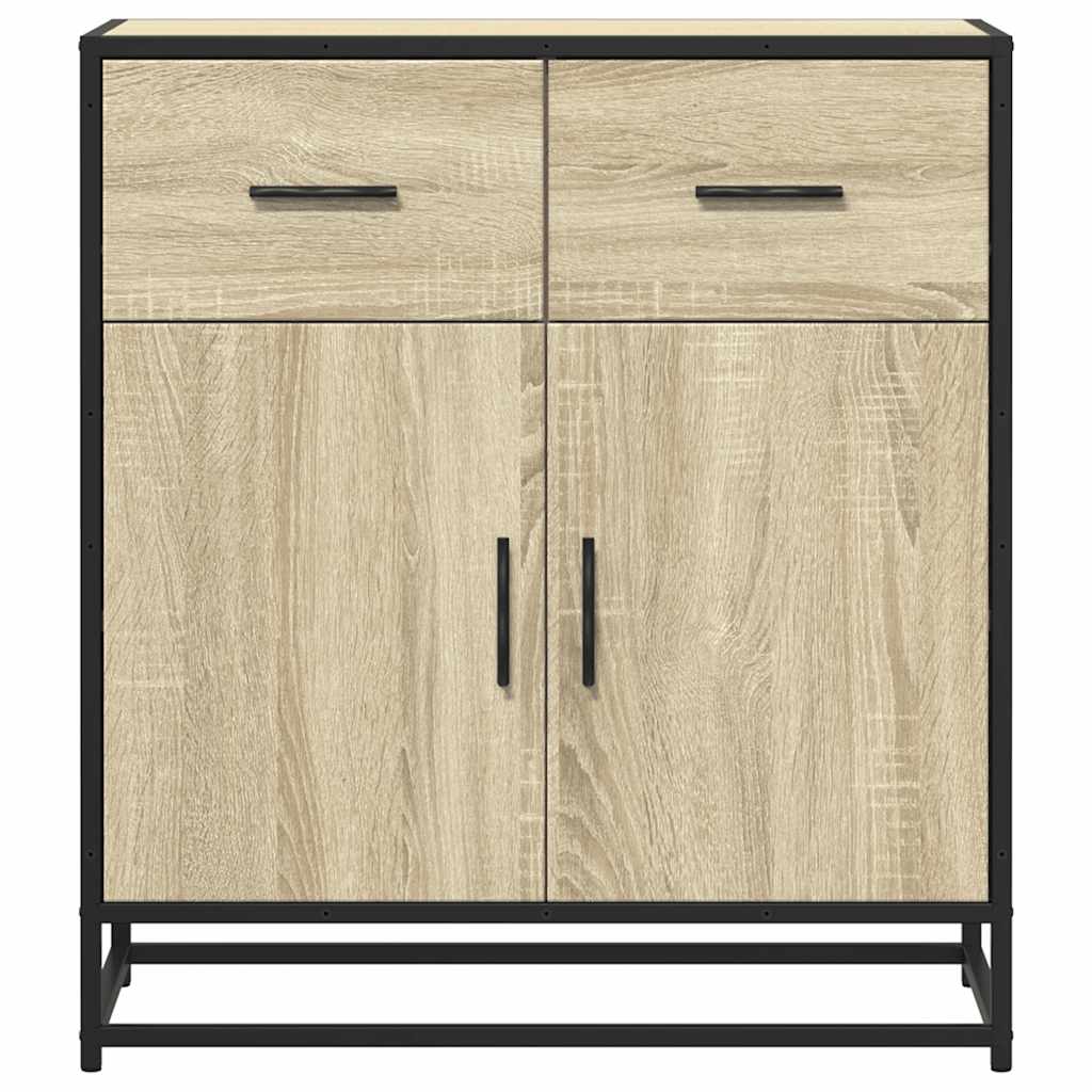 Dressoir 68x35x76 cm bewerkt hout sonoma eikenkleurig - AllerleiShop