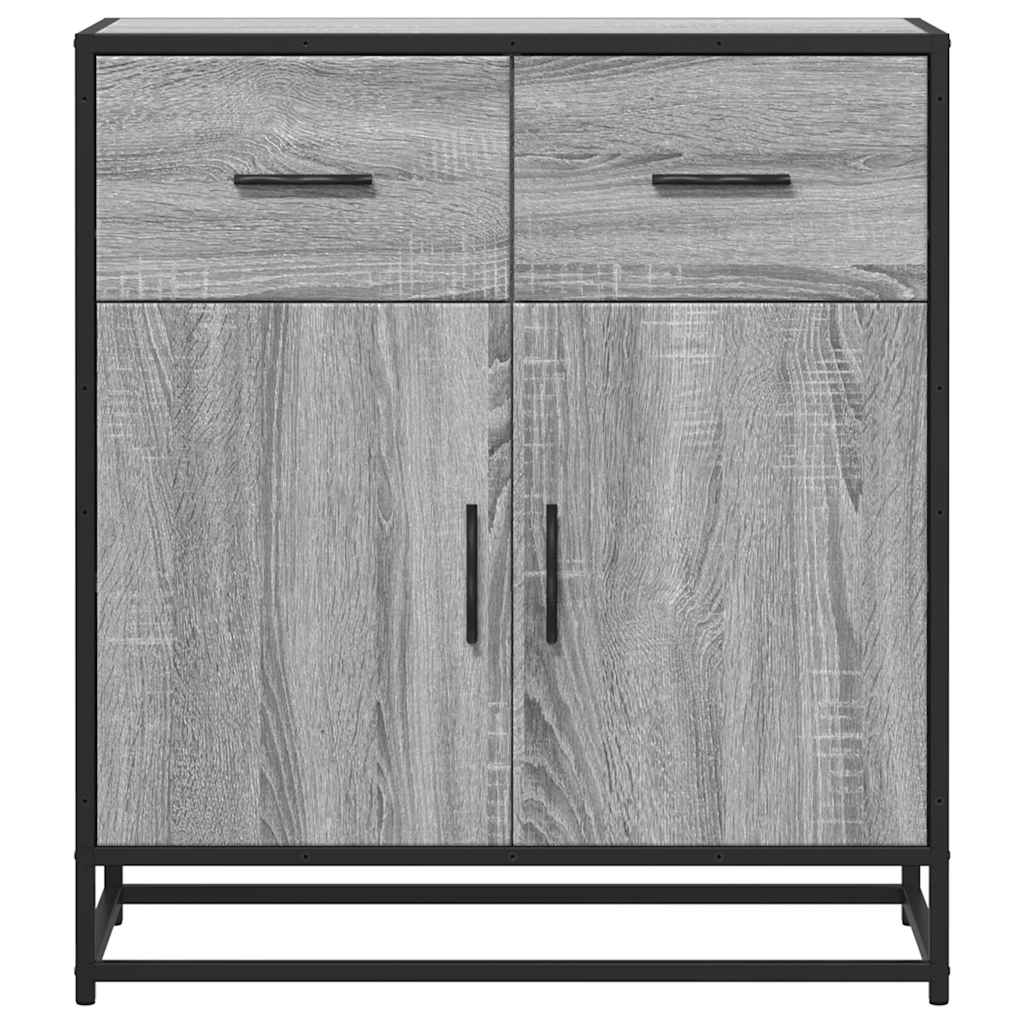 Dressoir 68x35x76 cm bewerkt hout grijs sonoma eikenkleurig - AllerleiShop