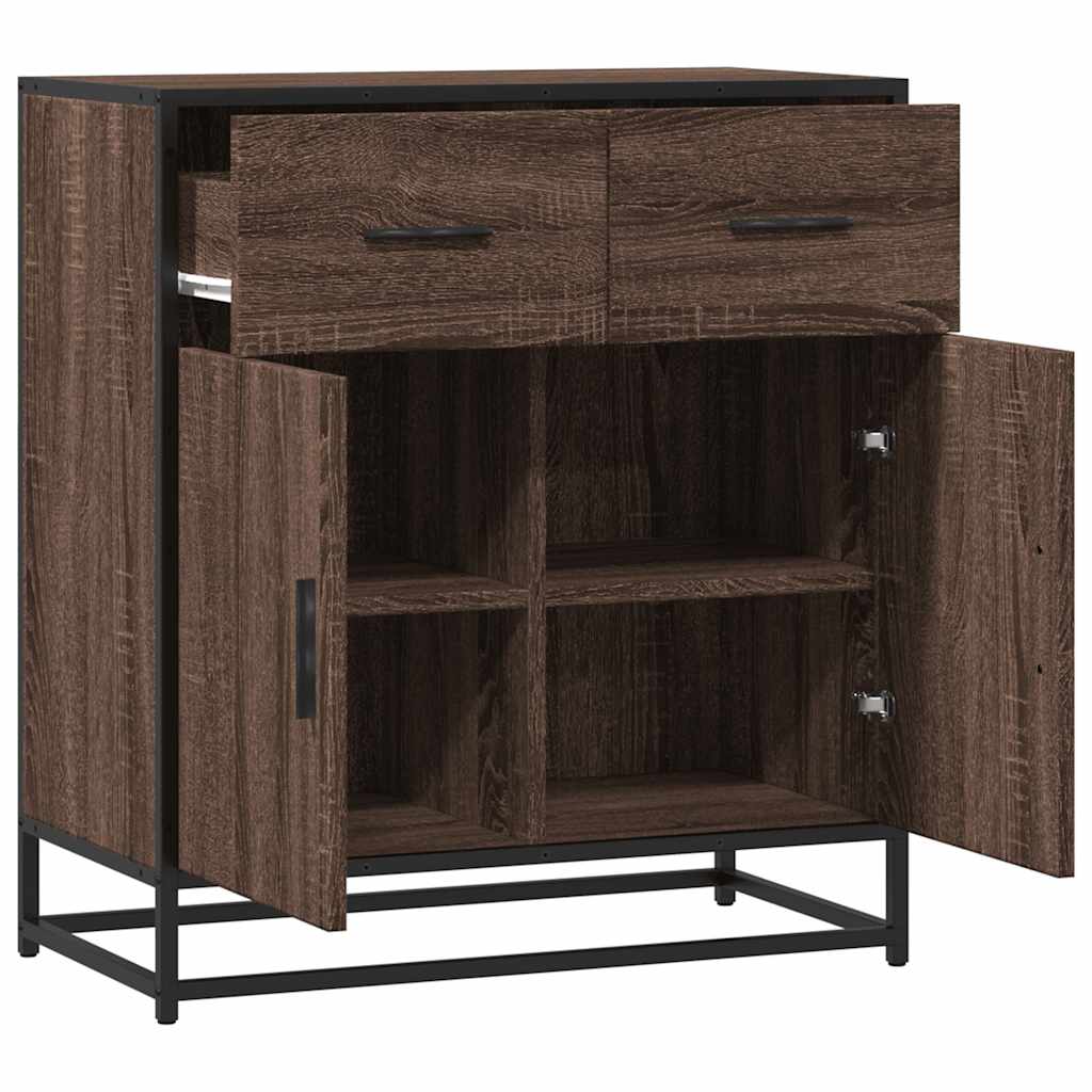 Dressoir 68x35x76 cm bewerkt hout bruin eikenkleur - AllerleiShop