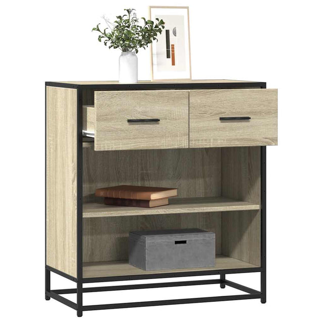 Dressoir 68x35x76 cm bewerkt hout sonoma eikenkleurig - AllerleiShop