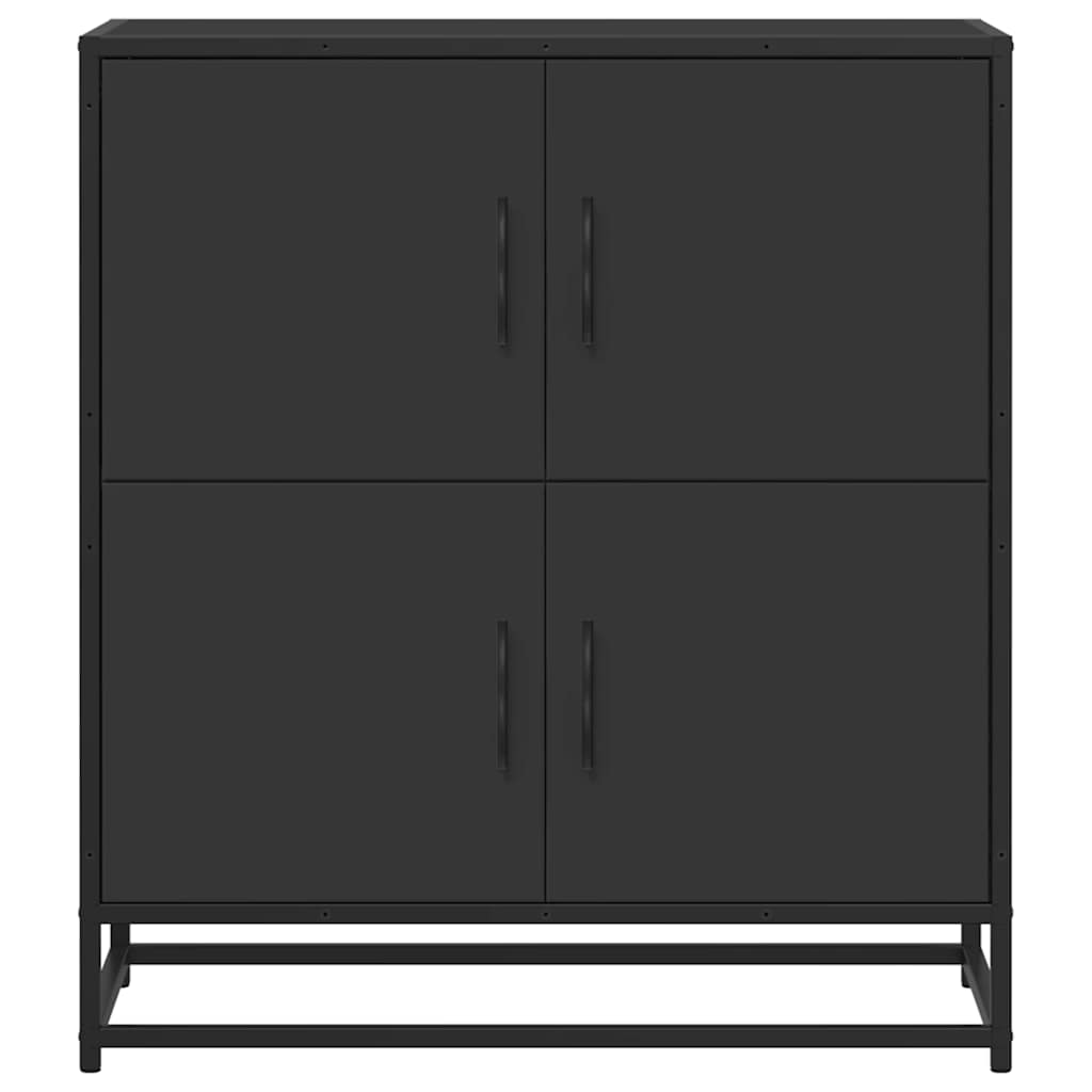 Dressoir 68x35x76 cm bewerkt hout zwart - AllerleiShop