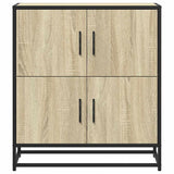 Dressoir 68x35x76 cm bewerkt hout sonoma eikenkleurig - AllerleiShop