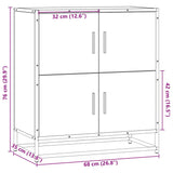 Dressoir 68x35x76 cm bewerkt hout sonoma eikenkleurig - AllerleiShop