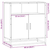 Dressoir 68x35x76 cm bewerkt hout zwart - AllerleiShop