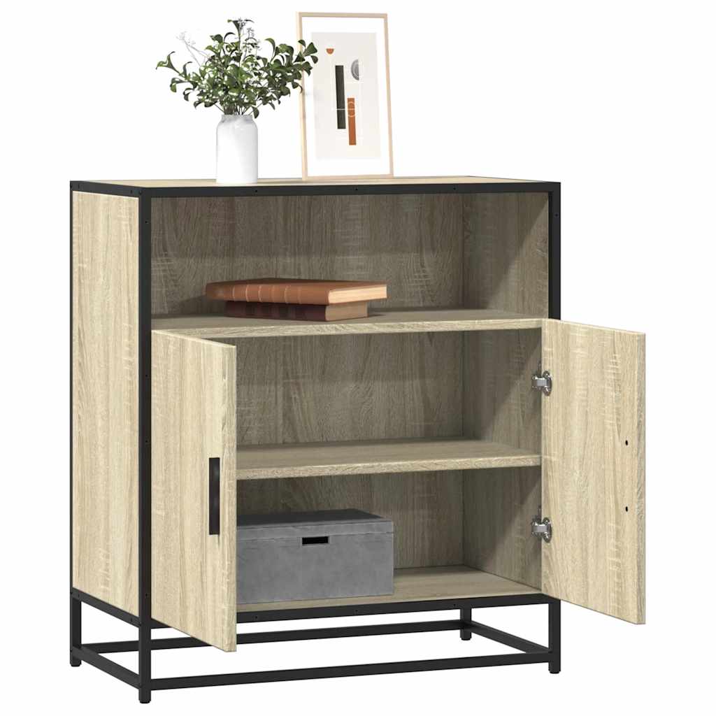 Dressoir 68x35x76 cm bewerkt hout sonoma eikenkleurig - AllerleiShop