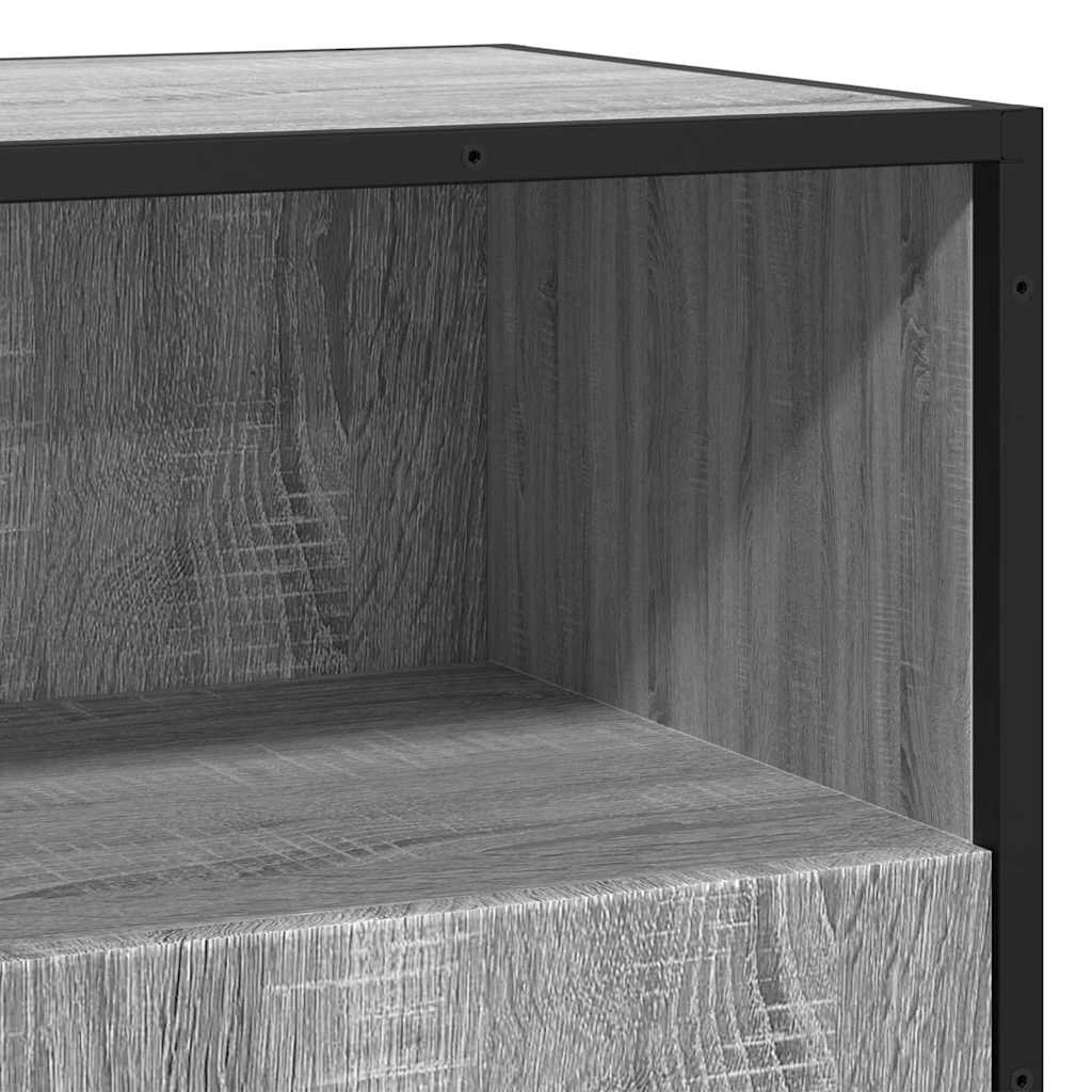 Dressoir 68x35x76 cm bewerkt hout grijs sonoma eikenkleurig - AllerleiShop