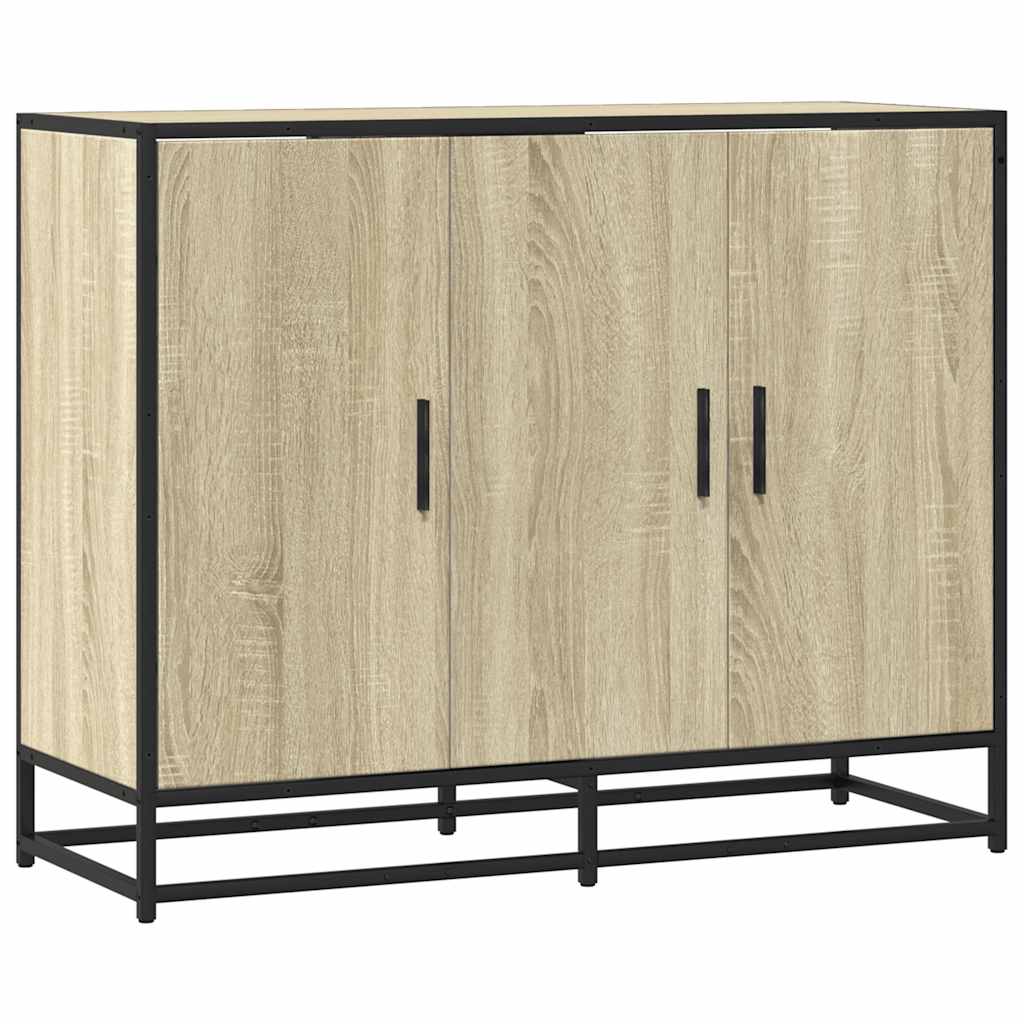 Dressoir 94x35x76 cm bewerkt hout sonoma eikenkleurig - AllerleiShop