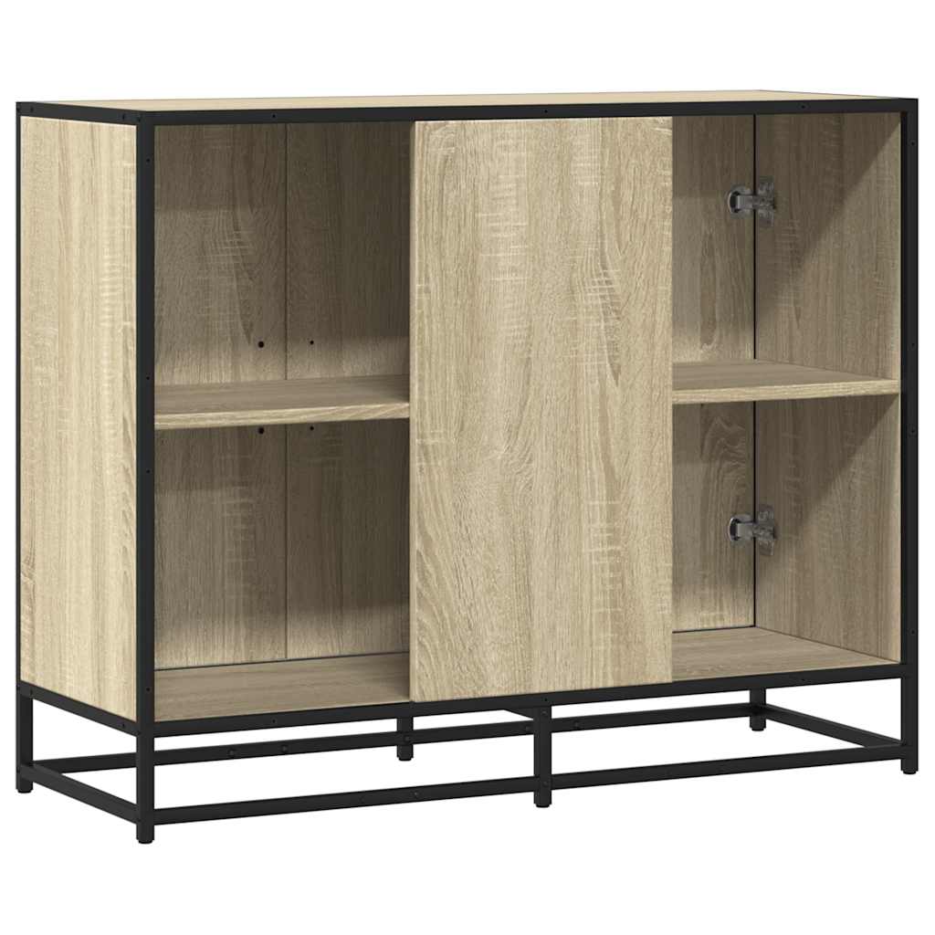 Dressoir 94x35x76 cm bewerkt hout sonoma eikenkleurig - AllerleiShop