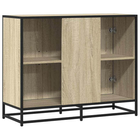 Dressoir 94x35x76 cm bewerkt hout sonoma eikenkleurig - AllerleiShop