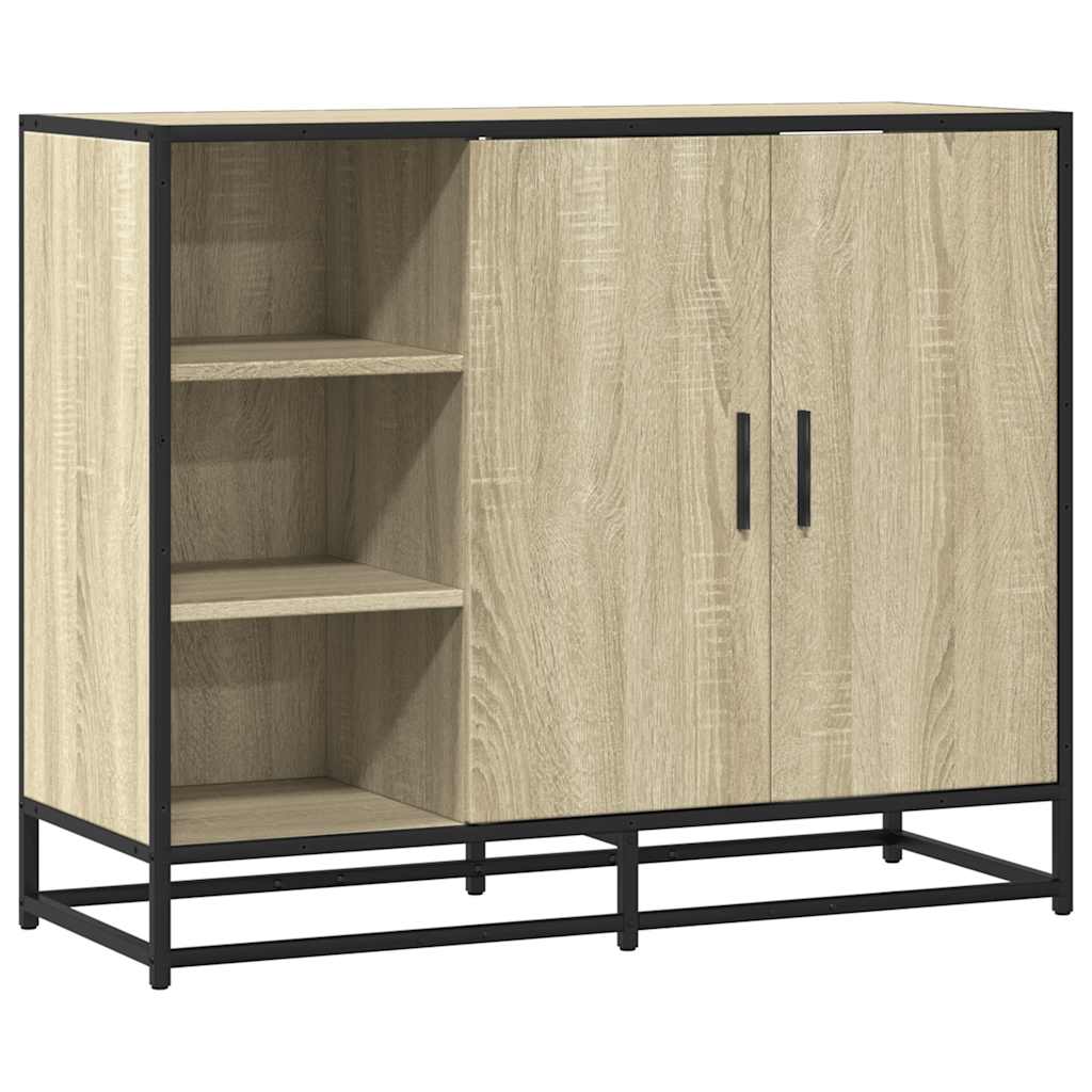 Dressoir 92x35x76 cm bewerkt hout sonoma eikenkleurig - AllerleiShop