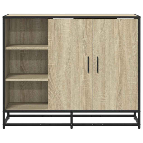 Dressoir 92x35x76 cm bewerkt hout sonoma eikenkleurig - AllerleiShop