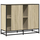 Dressoir 92x35x76 cm bewerkt hout sonoma eikenkleurig - AllerleiShop