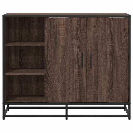 Dressoir 92x35x76 cm bewerkt hout bruin eikenkleurig - AllerleiShop