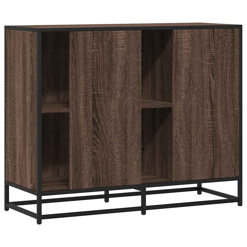 Dressoir 92x35x76 cm bewerkt hout bruin eikenkleurig - AllerleiShop