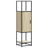 Hoge kast 35,5x35x139 cm bewerkt hout en metaal sonoma eiken - AllerleiShop