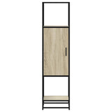 Hoge kast 35,5x35x139 cm bewerkt hout en metaal sonoma eiken - AllerleiShop