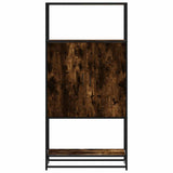 Hoge kast 68x35x139cm bewerkt hout en metaal gerookt eikenkleur - AllerleiShop