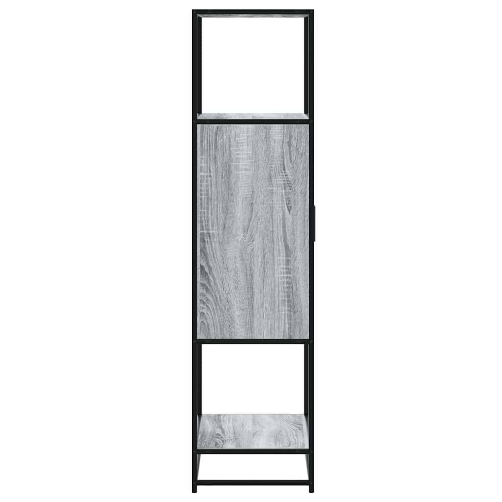 Hoge kast 68x35x139cm bewerkt hout en metaal grijs sonoma eiken - AllerleiShop